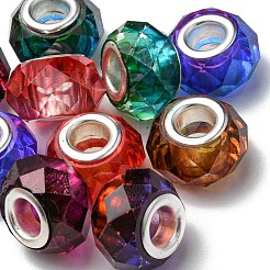10 Stück transparente europäische Harzperlen&nbsp;RPDL-YW0001-06