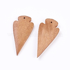 Gros pendentifs en bois de peuplier&nbsp;WOOD-G004-12