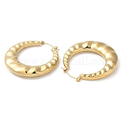 Orecchini a cerchio in acciaio inossidabile 304 con placcatura a cremagliera per donna&nbsp;EJEW-Z026-21G