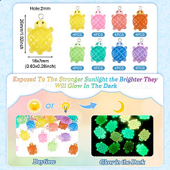 32 pendentif en résine opaque lumineuse et dégradé de 8 couleurs&nbsp;RESI-TA0003-64