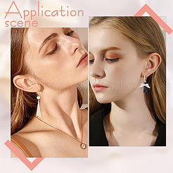 24 Paar Messing-Ohrring-Beschläge in 4 Stilen&nbsp;DIY-CN0002-60