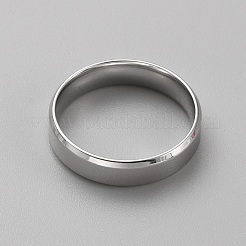 Anello a fascia semplice semplice in acciaio inossidabile per uomo donna&nbsp;RJEW-WH0015-04H