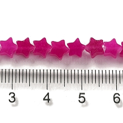 Gefärbt natürlichen weißen Jade Perlen Stränge&nbsp;G-G085-B04-02
