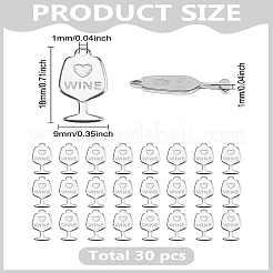 30 pendentif en acier inoxydable 201&nbsp;STAS-LP0003-86