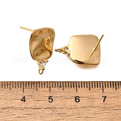 Messing micro pave zirkonia-ohrstecker-Zubehör&nbsp;KK-Z092-07G