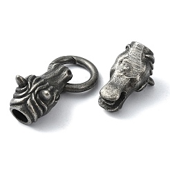 Anelli a molla in acciaio inossidabile 304 in stile tibetano&nbsp;FIND-Z046-02AS-03