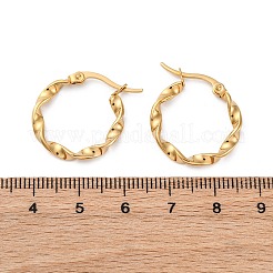 Pendientes de aro de acero inoxidable 201&nbsp;EJEW-A054-05C-G