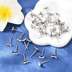 Boucles d'oreilles cabochons résistantes au ternissement&nbsp;STAS-Q170-08