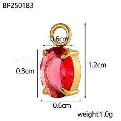 Strass-Anhänger aus Edelstahl 304&nbsp;STAS-OY003-86G