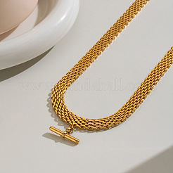 Colliers pour femmes avec pendentif barre en acier inoxydable 304 et chaîne maille.&nbsp;GV4804-1