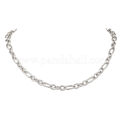 Collane a catena Figaro in acciaio inossidabile 304 da 7 mm per donna&nbsp;NJEW-JN05925
