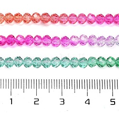 Fili di perline in vetro verniciato trasparente&nbsp;LS-DGLA-A034-T3mm-A03