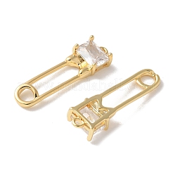Pendentifs en laiton zircon cubique transparent&nbsp;KK-Q031-33G