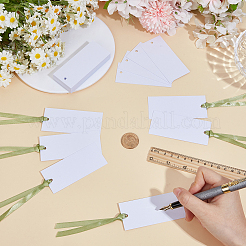 50 Stück leere rechteckige weiße Papiergeschenkanhänger&nbsp;CDIS-CN0001-03A