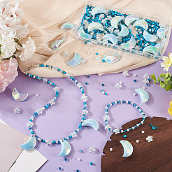 Kit fai da te per la creazione di gioielli a forma di stella e luna&nbsp;DIY-TA0013-77