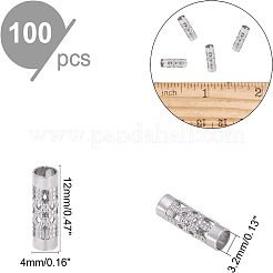 100 Stück 304 Edelstahl-Rohrperlen&nbsp;STAS-UN0026-30