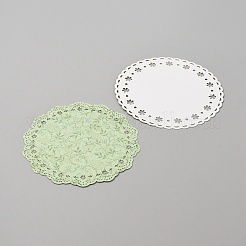 Runde Scrapbook-Papierblöcke aus Spitze&nbsp;DIY-WH0028-84A