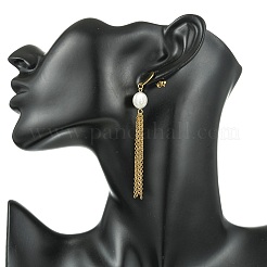 Pendientes de borla de acero inoxidable 304 para mujer&nbsp;EJEW-JE07185