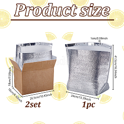 Papierverpackungskartons mit Wärmeschutzbeutel&nbsp;CON-WH0095-211