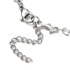 Bracelet à maillons dauphins en acier inoxydable 304 anti-ternissement&nbsp;BJEW-JB09893