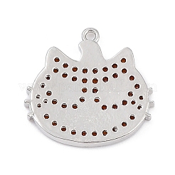 Cremagliera in ottone placcatura pendenti zirconi&nbsp;KK-D031-08P-02