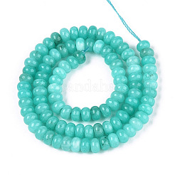 Gefärbt natürlichen weißen Jade Perlen Stränge&nbsp;X-G-T139-59A-10