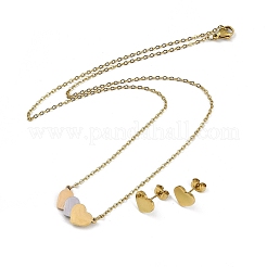 Set di gioielli in acciaio inossidabile 304 e 201 con placcatura sotto vuoto pvd&nbsp;SJEW-F146-01M