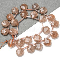 Natürliche Pfirsichmondstein Perlen Stränge&nbsp;G-P544-C05-01