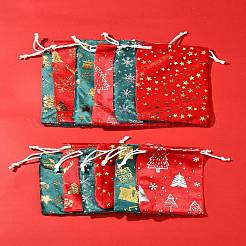 12 Stück 12 Stile Heißprägung Weihnachtssamt Aufbewahrungsbeutel&nbsp;ABAG-FS0001-02