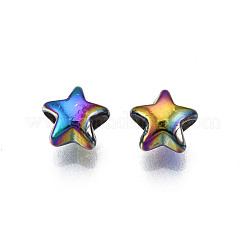 Gestellplattierung aus Legierungsperlen in Regenbogenfarbe&nbsp;PALLOY-S180-338
