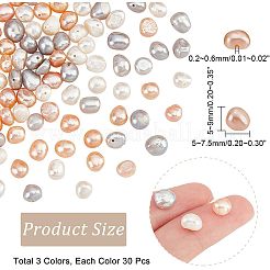 1 filo di perle d'acqua dolce coltivate naturali di grado A&nbsp;PEAR-NB0001-01
