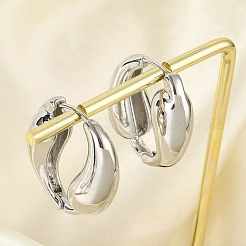 Orecchini a cerchio in ottone per le donne&nbsp;EJEW-U041-09P