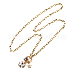 Collane sportive da donna con ciondolo a stella in acciaio inossidabile 304&nbsp;NJEW-A072-01B-G