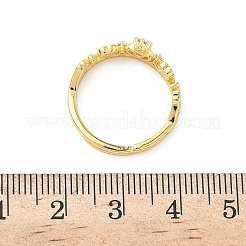 Messing-Mikro pflastern Zirkonia Fingerringe&nbsp;RJEW-H258-03G