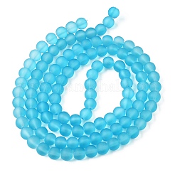 Fili di perline di vetro trasparenti per pitturare&nbsp;GLAA-S031-8mm-37