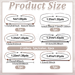 6 Stück 6 Stile verstellbare Hutband-Sets aus Samt und Kunstleder&nbsp;AJEW-GA0009-79