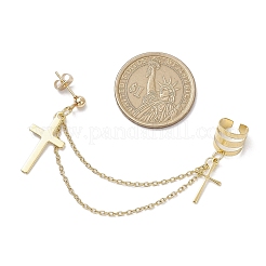 Ohrstecker mit Kreuz aus Legierung&nbsp;EJEW-JE06242-02