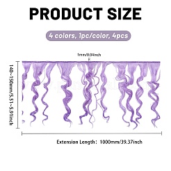 4 peluca de muñeca PP de 4 colores con cabello largo y rizado&nbsp;DIY-GL0006-20A