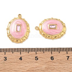 Ciondoli in acciaio inossidabile 304 con micro pavé di zirconi rosa&nbsp;STAS-F360-20G-02