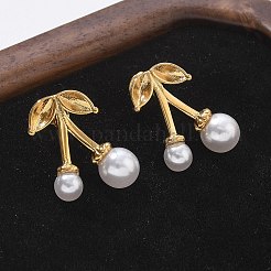 Pendientes de acero inoxidable 304 con forma de cereza&nbsp;EJEW-L287-066G