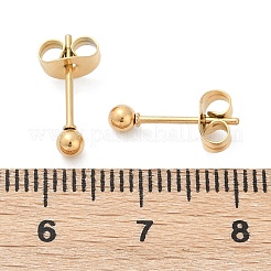Ohrstecker aus Ionenplattierung (IP) 304 Edelstahl&nbsp;EJEW-L215-57A-G