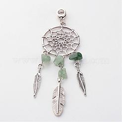 Natürliche edelstein europäische baumeln charme&nbsp;PALLOY-JF00214