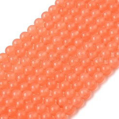 Chapelets de perles en jade de malaisie naturelle et teinte&nbsp;X-G-A146-6mm-A07-01