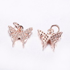 Langanhaltende vergoldete Zirkonia Charms aus Messing&nbsp;ZIRC-F069-32RG