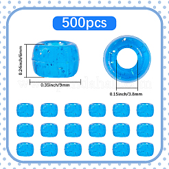 500 perles en plastique transparentes&nbsp;KY-SP0001-54B