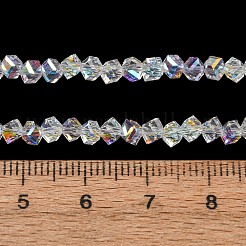 Chapelets de perles en verre transparent électrolytique&nbsp;GL-CBA7A17-01A-15