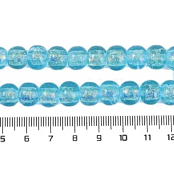 Handgefertigte Stränge aus Folien-Bunte Malereiperlen&nbsp;FOIL-K003-04G
