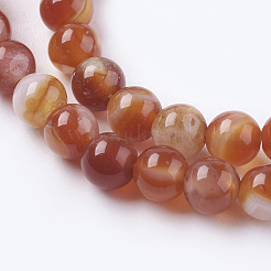 Natürliche gestreifte Achat- / Bandagatperlenstränge&nbsp;X-G-G591-6mm-03