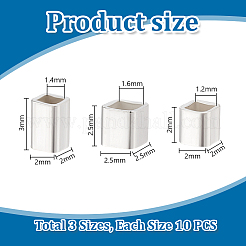 30 Stück 3 Stile 925 Sterlingsilberperlen&nbsp;FIND-PH0023-40