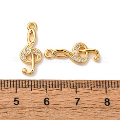 Messing Mikro ebnen Zirkonia Anhänger&nbsp;KK-K382-57G